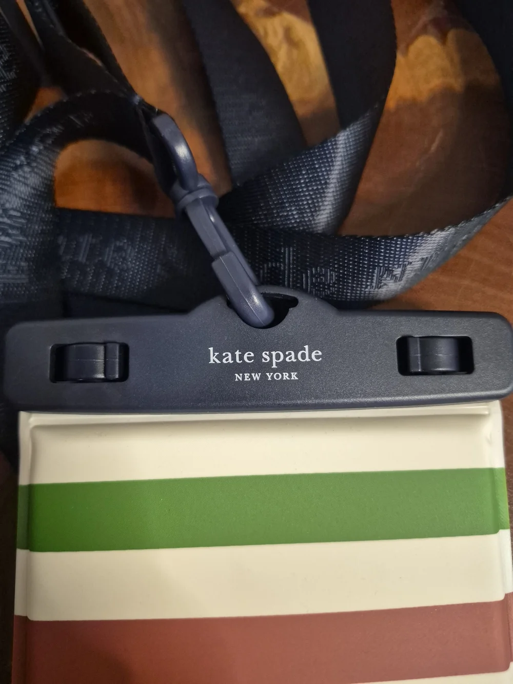 kate spade New York Multi Striped Waterproof Phone Pouch